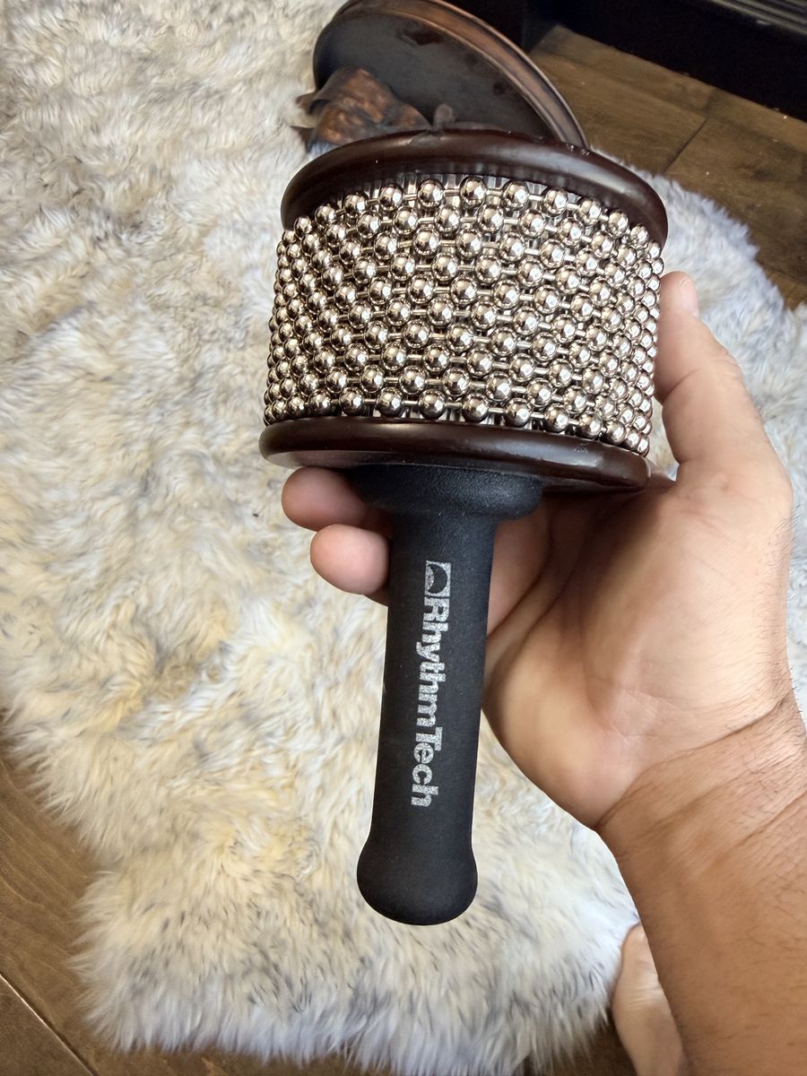 RhythmTech Cabasa Percussion Instrument with Beaded Steel Chain