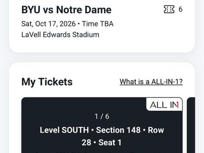 Up to 6 Aisle Padded Seatbacks - BYU vs. Notre Dame Football + parking