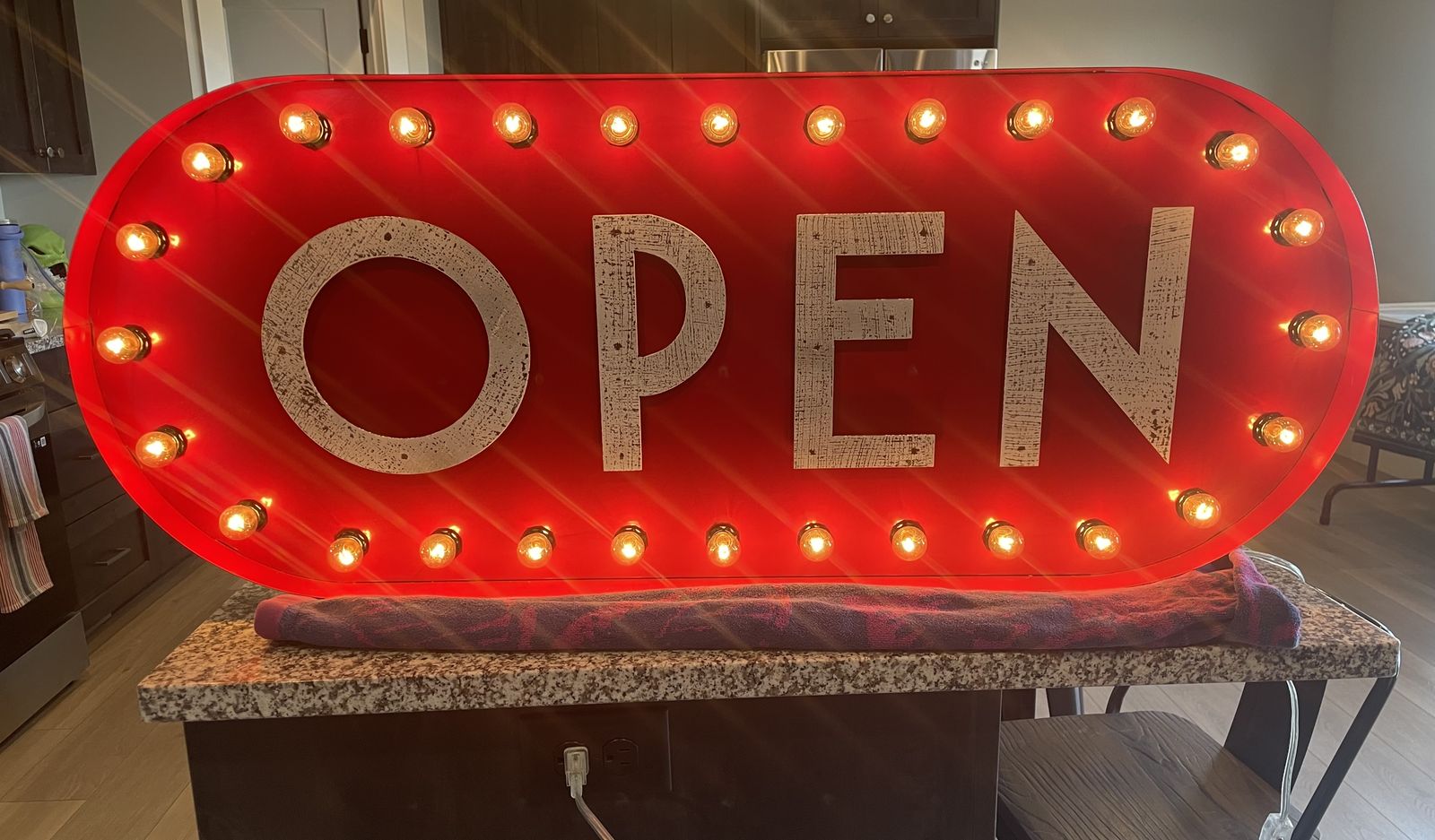 Open Marquee Sign 42 inch