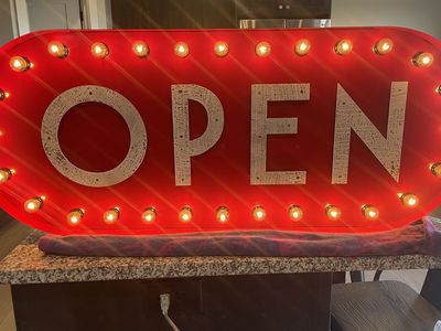 Open Marquee Sign 42 inch