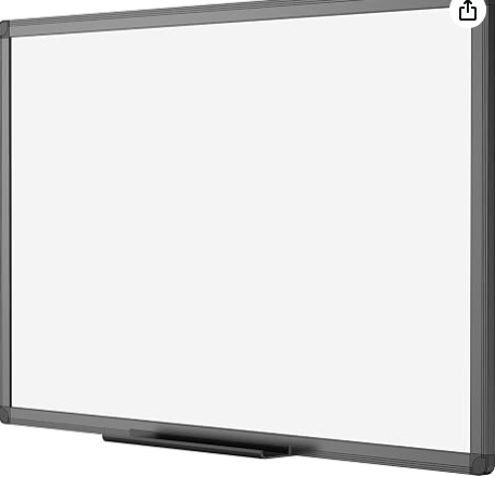 VIZ-PRO Magnetic Dry Erase Board, 48 x 36 Inches, Black Aluminium Frame