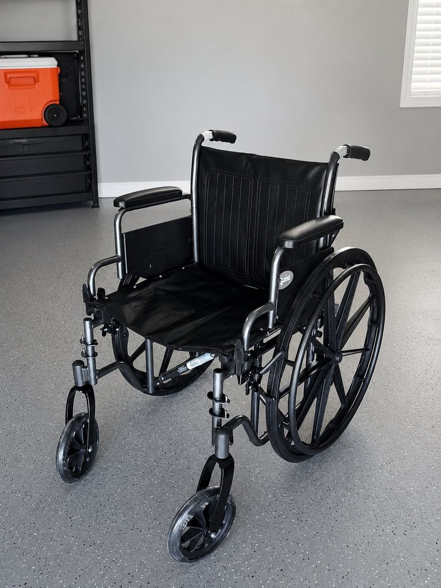 New Manual Folding Wheelchair – No Footrests #421