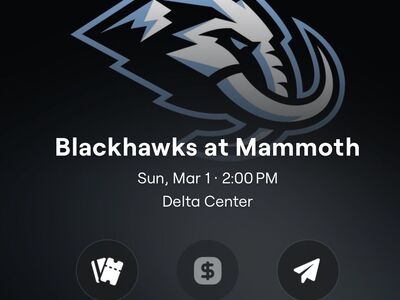 Utah Mammoth Mar 1 Parking Pass $75 Salt Palace