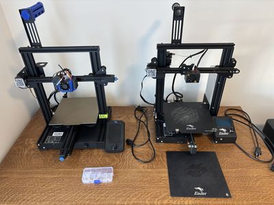 2 Ender 3 3D Printers, one With Modifications