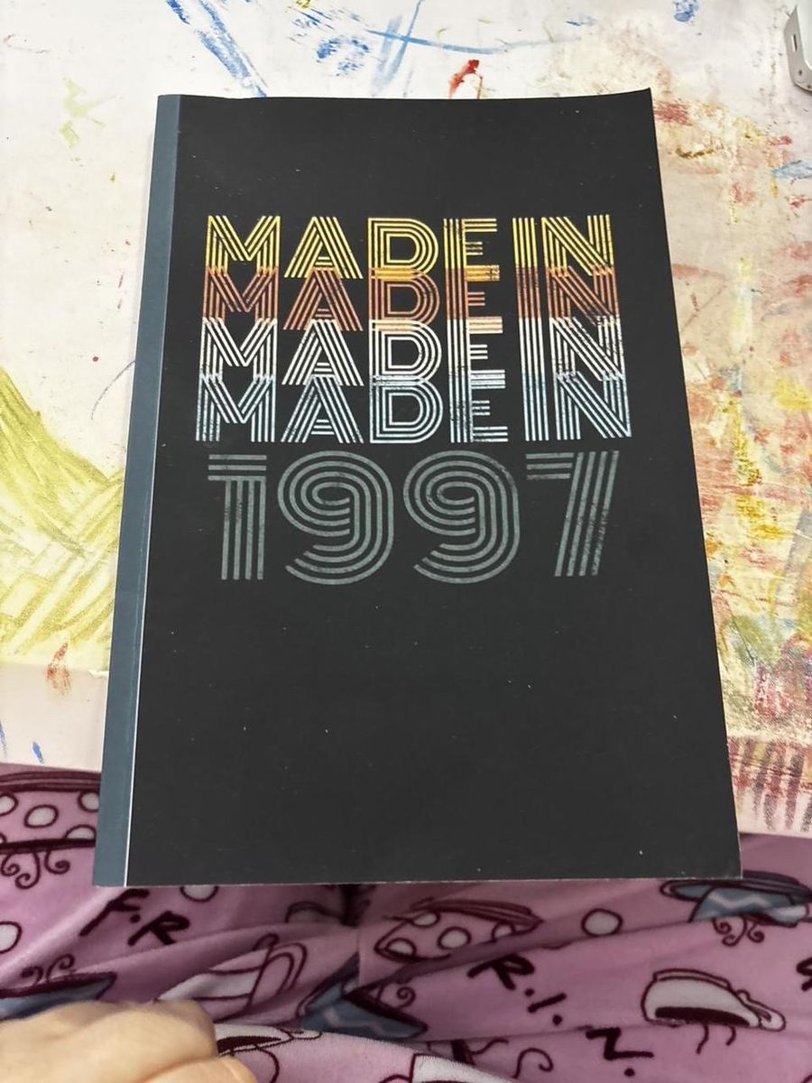Made In 1997 Dotted Journal - Black A5 Notebook