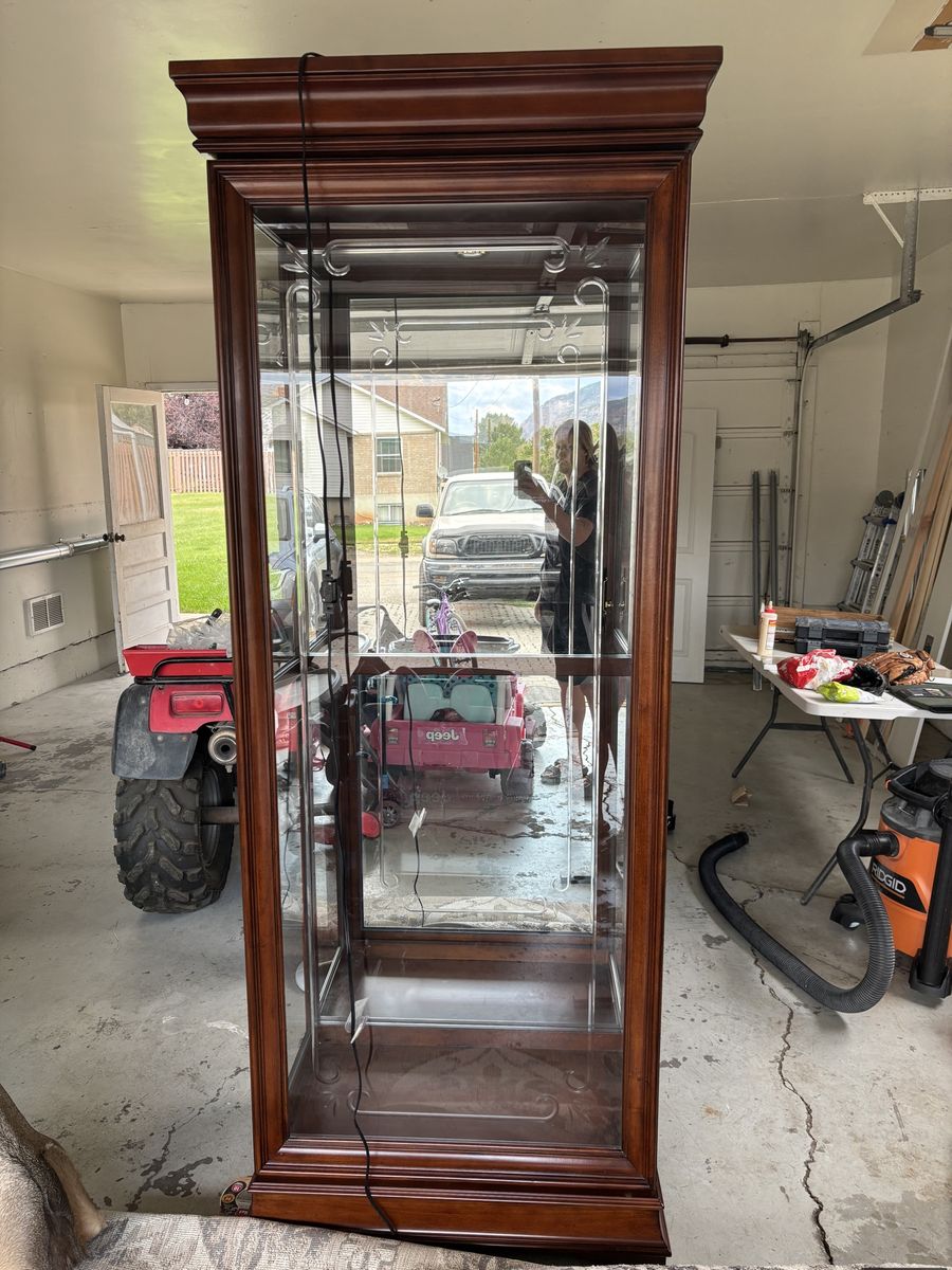 Cherry Wood Curio Cabinet