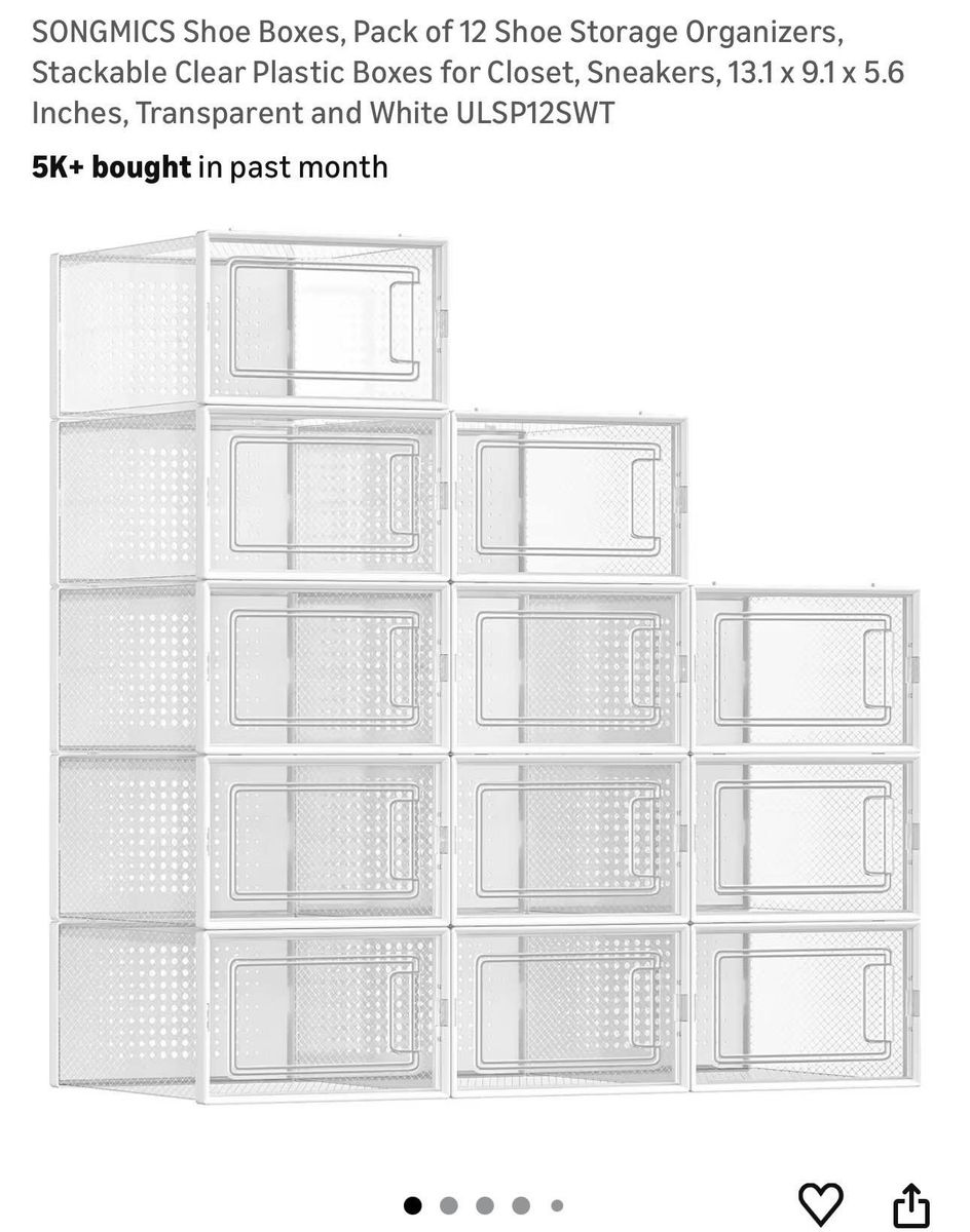 24-Pack Stackable Shoe Organizers