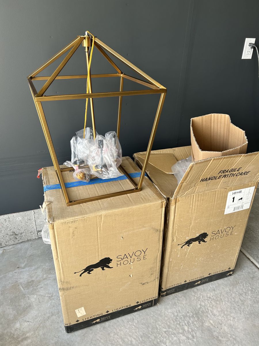 Brass Pendant Lanterns - Set of 2