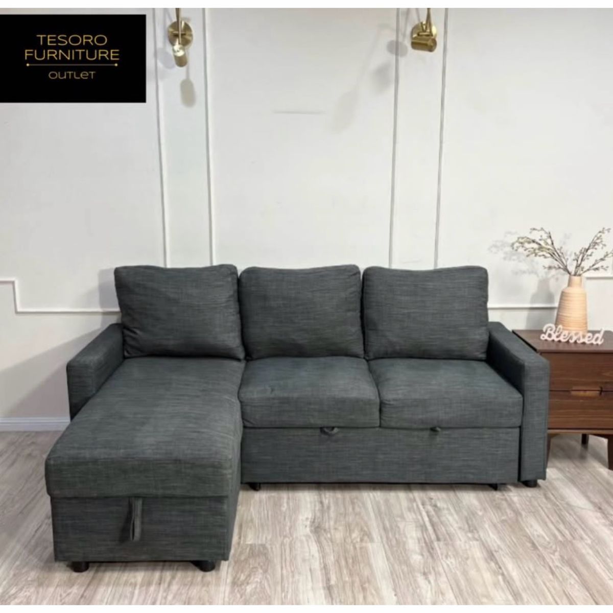 MODERN SECTIONAL SOFA BED WITH STORAGE