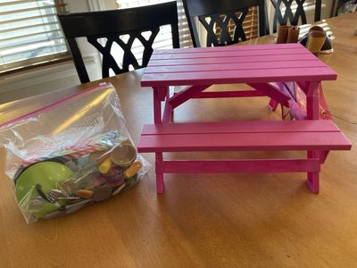 Our Generation Doll Picnic Table Set with Accessories - Fits 18" Dolls