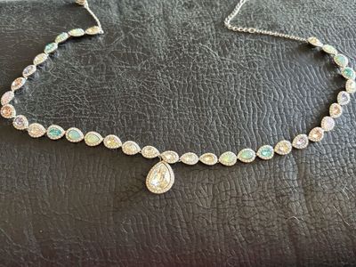 Swarovski multicolored stone necklace with huge ra