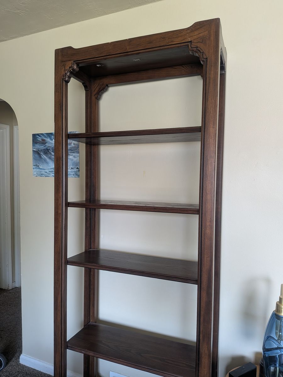 Solid wood book shelf