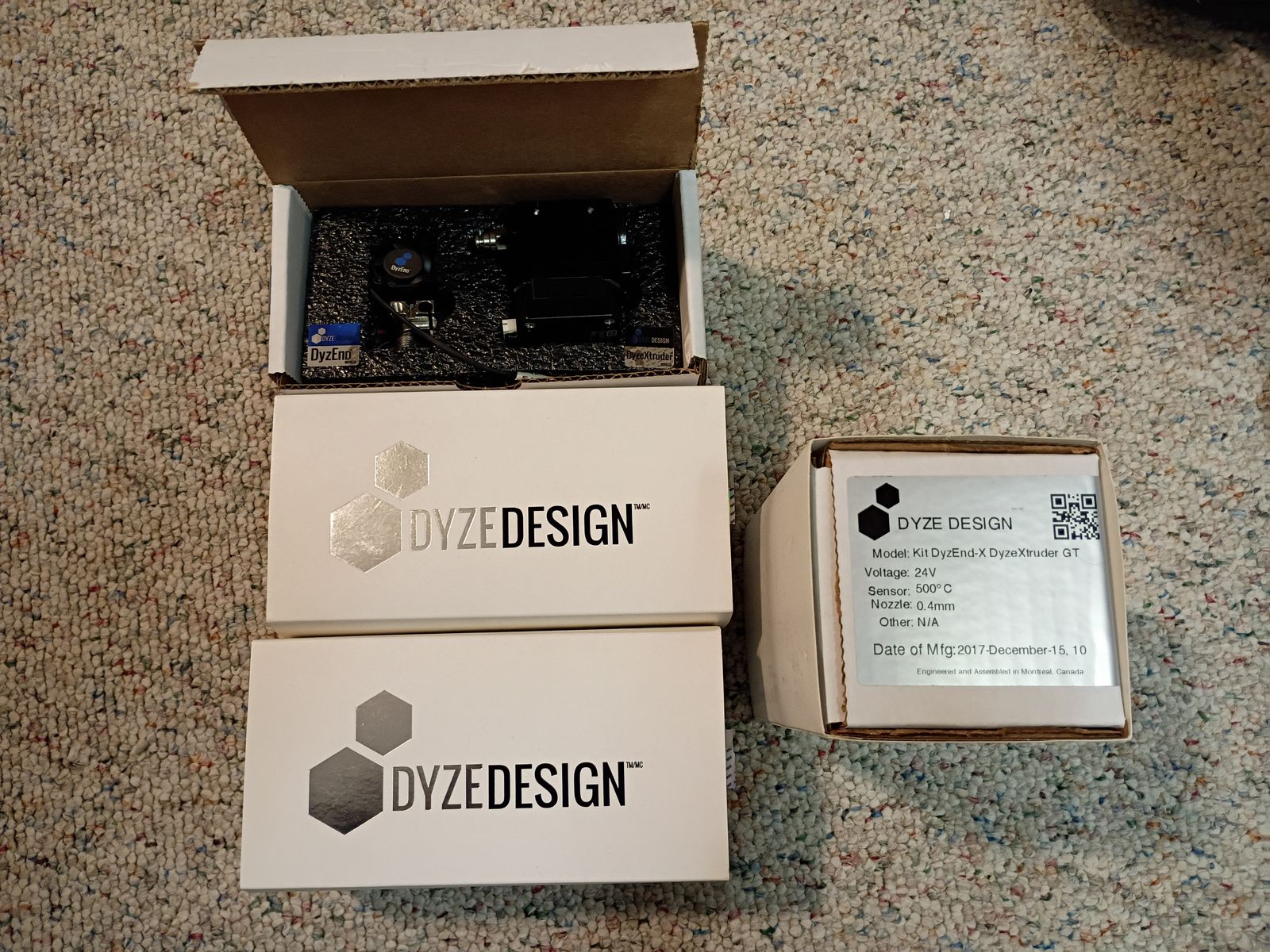 Dyze Design hotends for 3D printer