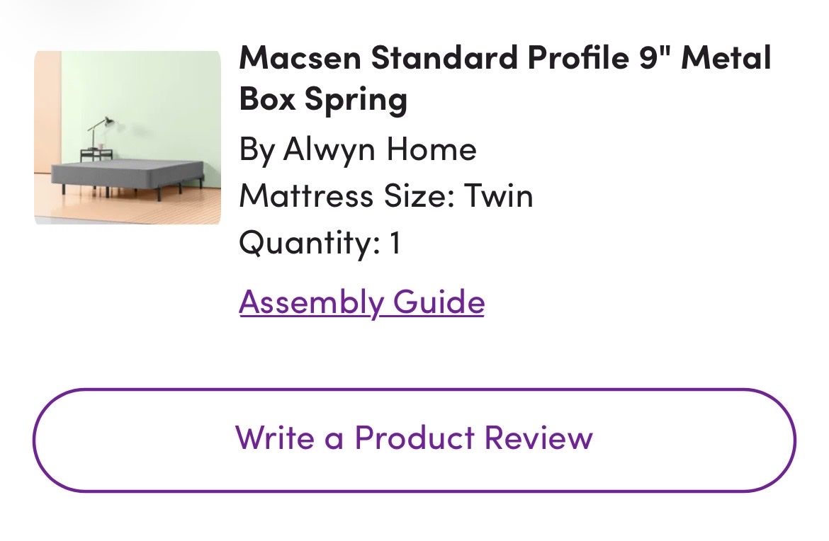 Standard Profile 9" Twin Metal Box Spring