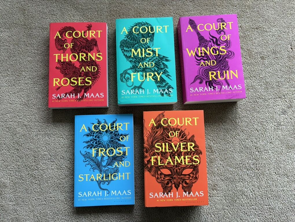A Court of Thorns and Roses Complete Series, by Sarah J. Maas (paperbacks)