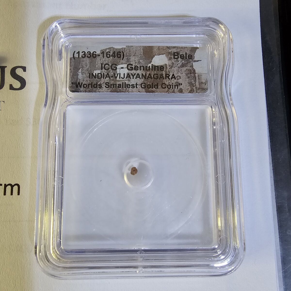 Ancient 1300AD Worlds smallest gold coin