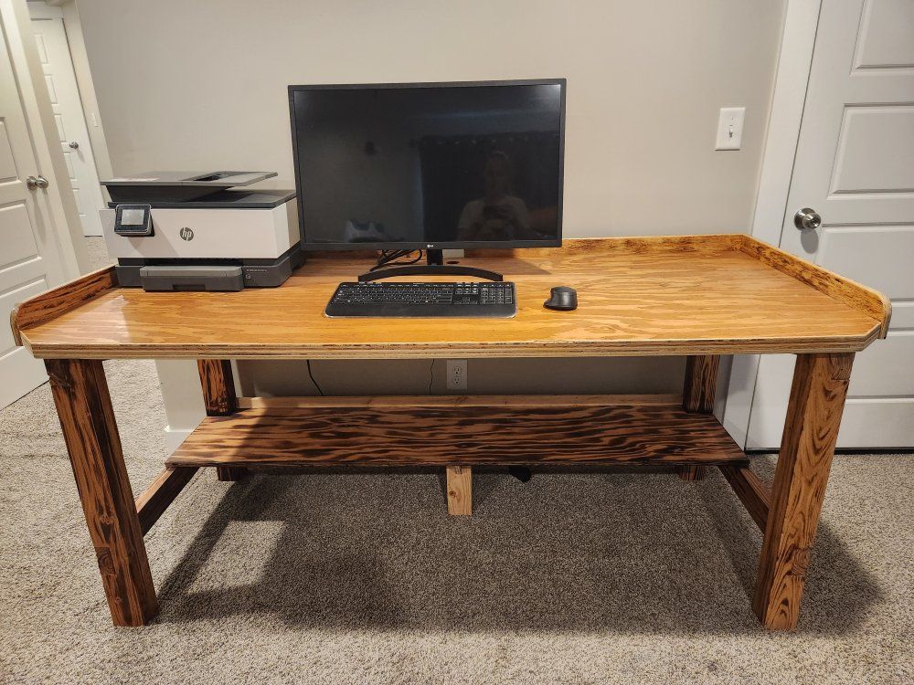 Solid wood desk