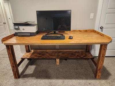 Solid wood desk