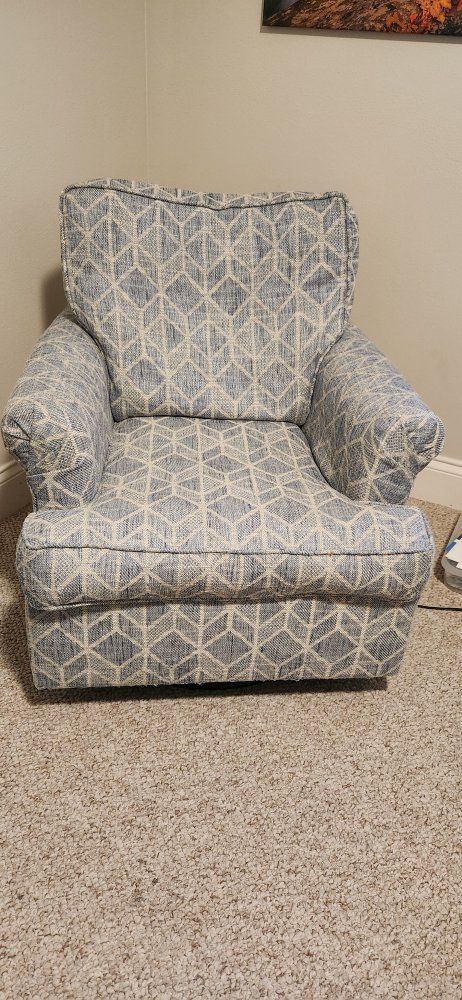 Swivel Rocking Upholstered Armchair