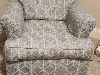 Swivel Rocking Upholstered Armchair