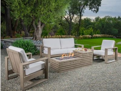 SunVilla Clifton 4-piece Fire Outdoor Patio Seating Set