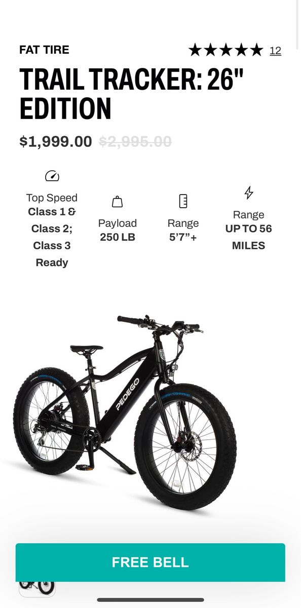 Electric Bike Pedgo Trail Tracker