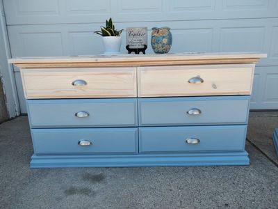 Six drawer dresser with matching nightstand