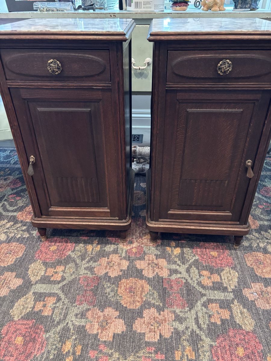 Stunning 1930’s Walnut Nightstands