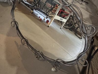 Z Gallerie Oval Wrought IRon Mirror