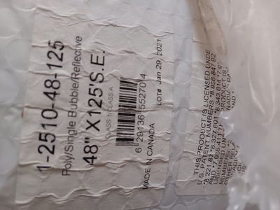 single bubble reflective roll