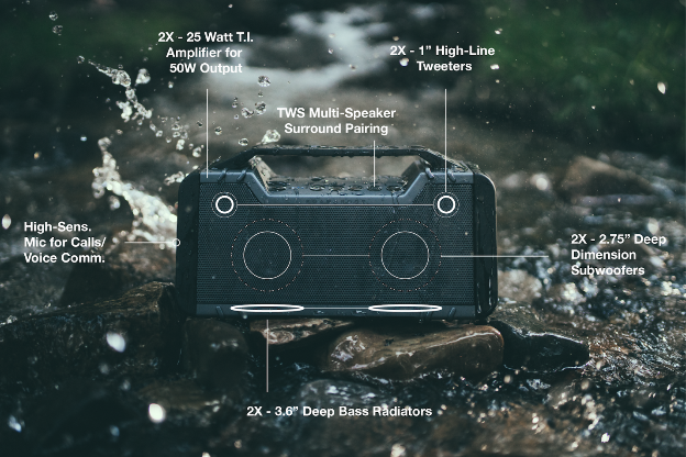 RoamProof Gigaboom Portable Bluetooth Speaker - 50W