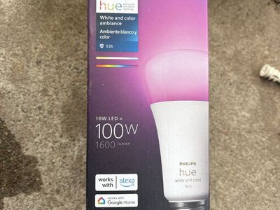 Phillips Hue 100W / 1600 Lumen Bulb - New In Box