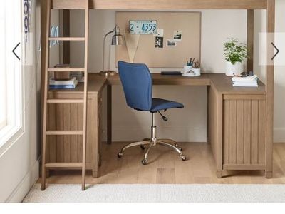 Pottery Barn Teen Beadboard Loft Bed + Desk + 9 Drawer Dresser – Like New, NEED GONE SO SEND OFFERS!