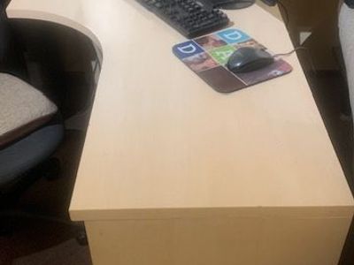 Free - 2 Desks and 3 2 lateral drawer file cabinets