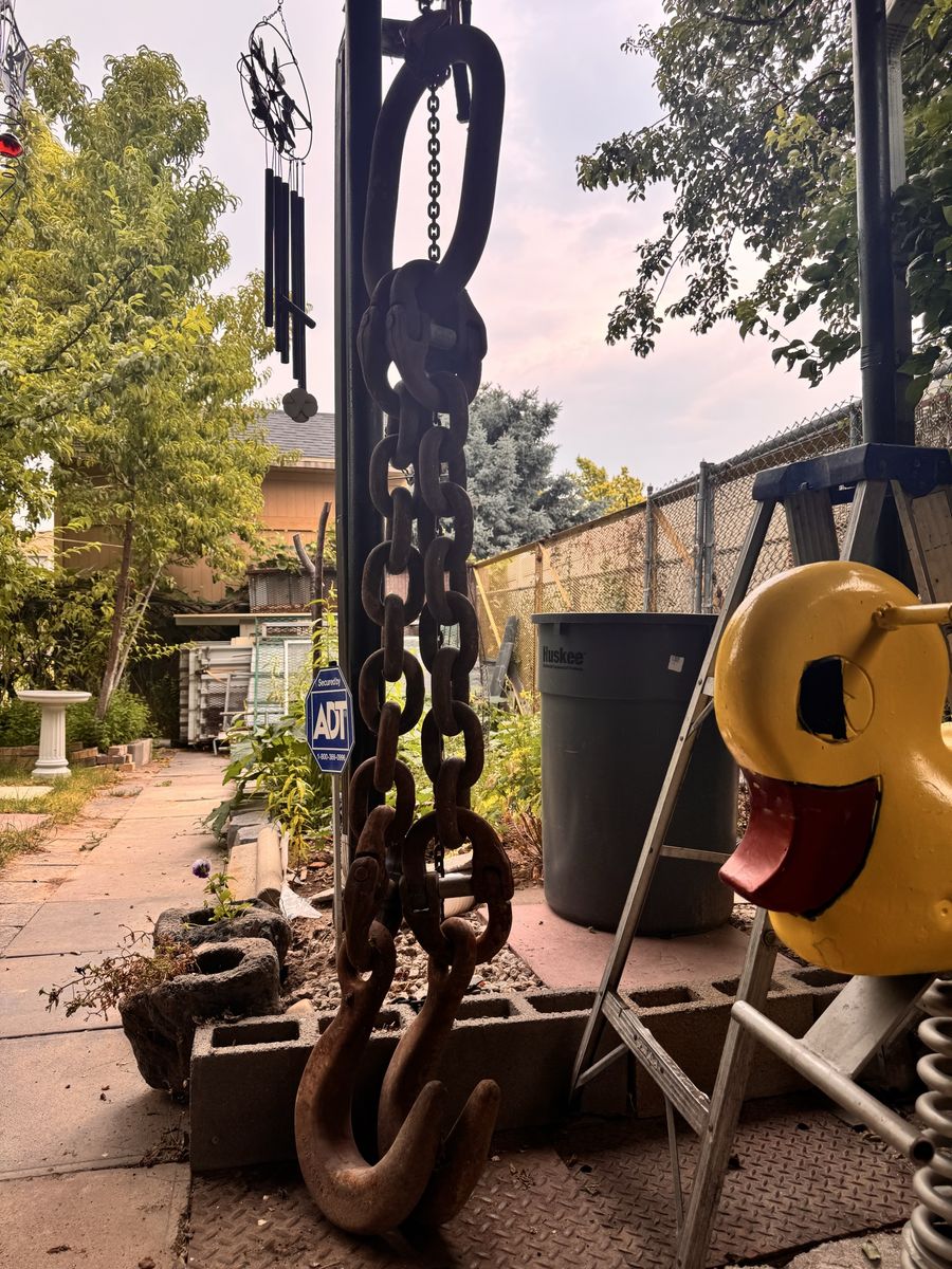 Heavy Duty Industrial Lifting Chain with Two Large Hooks - Drop Forged