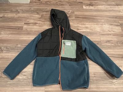 Cotopaxi Full-Zip Hooded Fleece Jacket Multi-Color Size Large