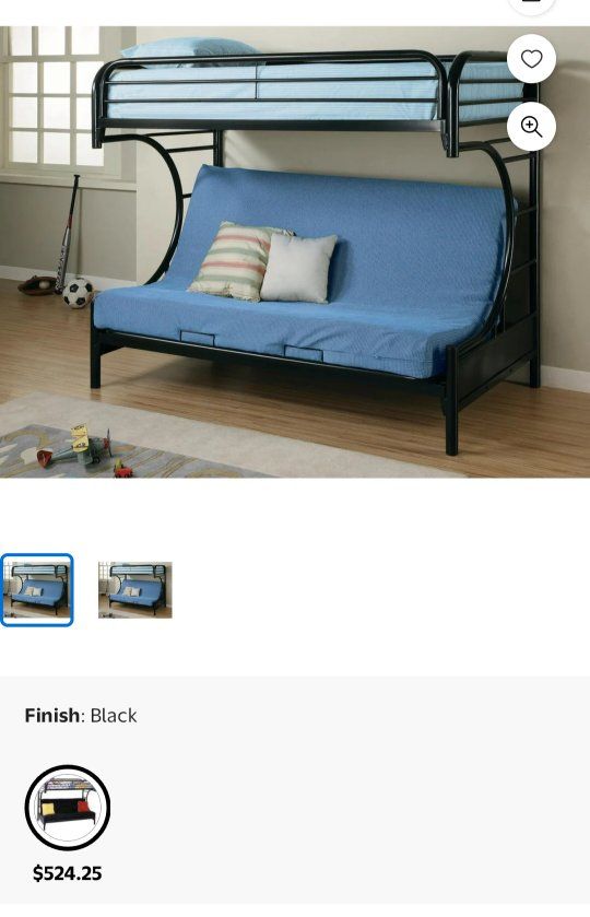 Twin over Full size, Futon Bunk Bed