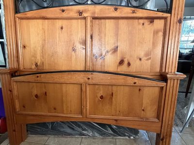 Beautiful solid wood full-size bed frame