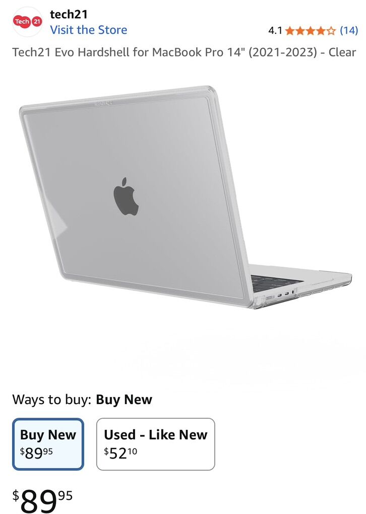 Tech21 15 Macbook Pro (Smoke Hardshell)