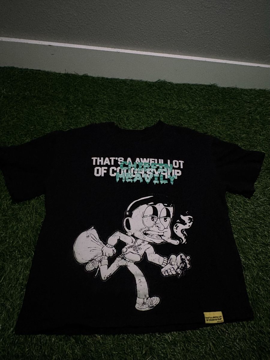 That's A Awful Lot Of Cough Syrup Black Graphic T-Shirt XL