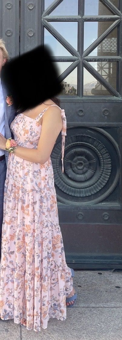 Pink floral dress
