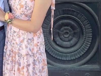 Pink floral dress