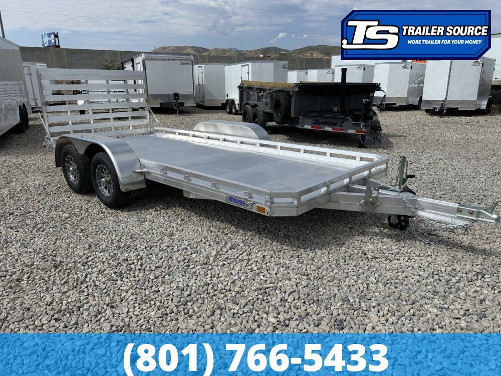 6.5x16 Alcom Mission FA 2.0 Tandem Axle Utility Trailer - 7K GVWR Alloy Wheels