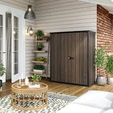 Keter Walnut Vertical Storage Shed - 55" x 26" x 64"   1807155   #107237