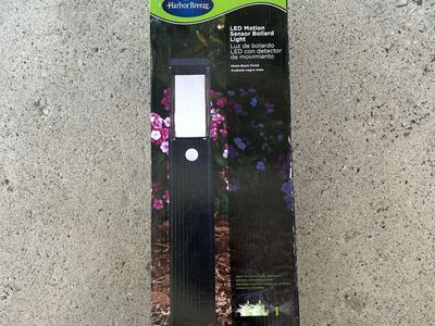 Harbor Breeze LED Motion Sensor Bollard Light - Matte Black, Low-Voltage, 3W (30W Equivalent)