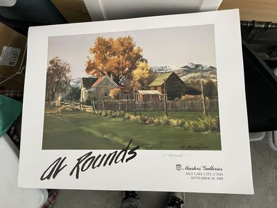 Al Rounds Spring City Red Roof print signed