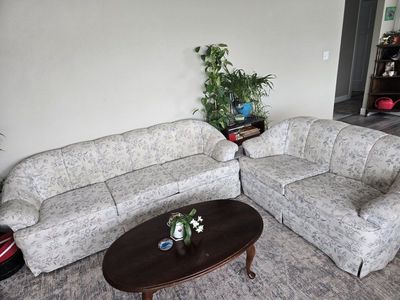 Vintage Floral couch and loveseat set