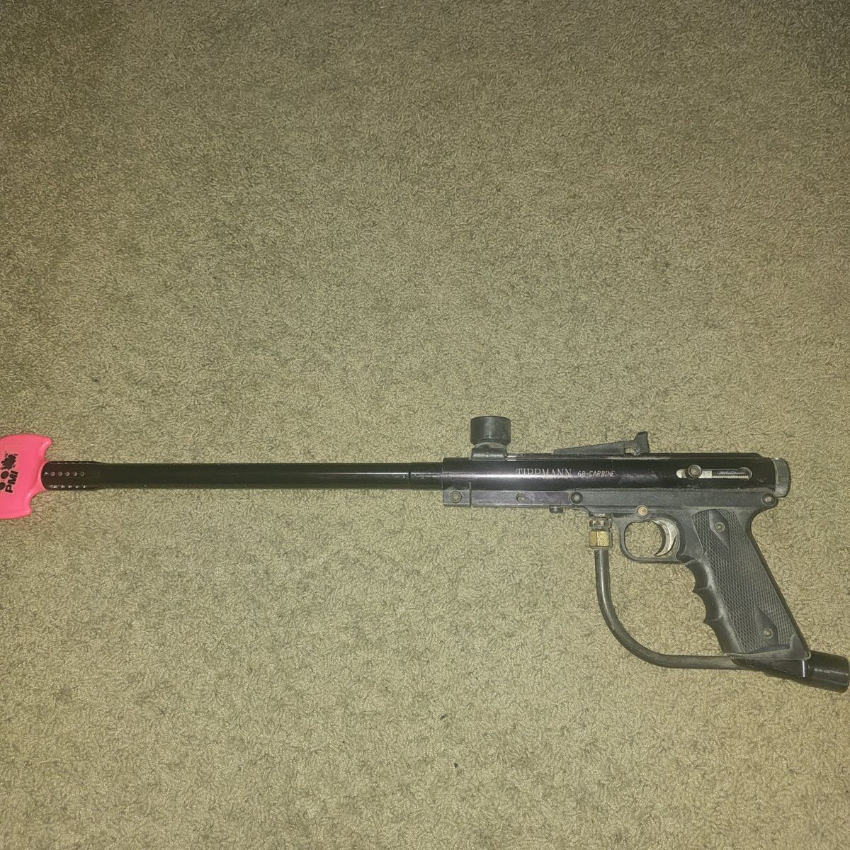 Used Tippmann 68 Carbine Paintball Gun with PMI Barrel