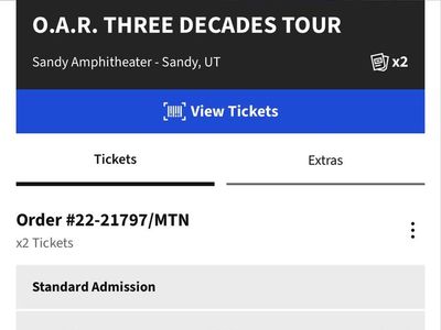 O.A.R. Three Decades Tour Tickets - 2 Tickets - Sandy Amphitheater