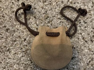 Miniature Wooden Dice Set with Suede Drawstring Pouch (4 Wooden Dice Included)
